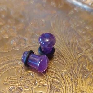 Amethyst Plug Pair
